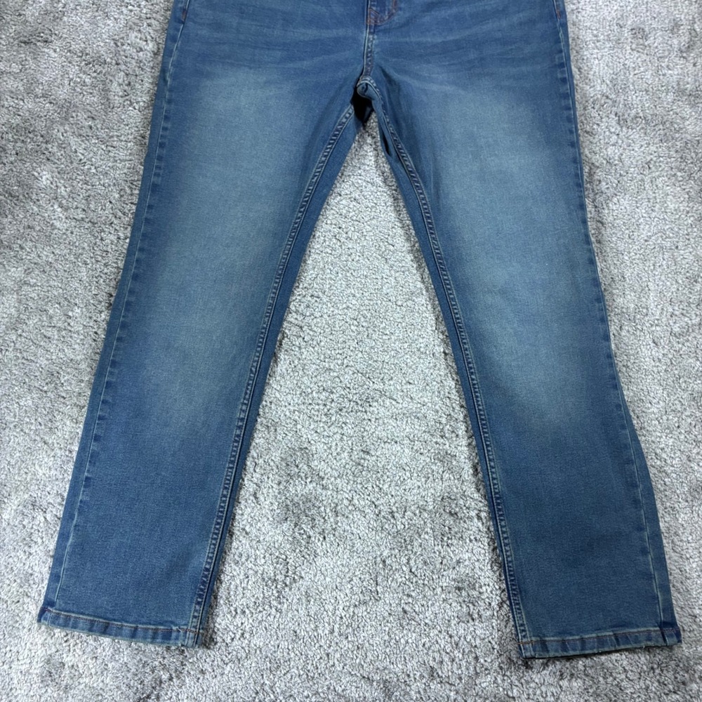 The Perfect Jean NYC Slim Thick Jeans Mens 36x30 Medium Wash Blue Stretch Denim - Picture 3 of 10